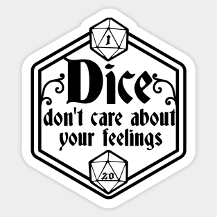 Pen and paper dice don't care Sticker